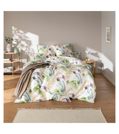 Pościel FEATHER 4772 ESTELLA satynowa 200x220 – OUTLET