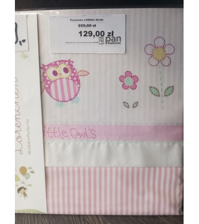 Pościel LORENA 80x80 bawełniana - OUTLET
