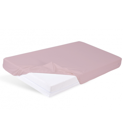 Prześcieradło nieprzemakalne i oddychające z gumką BAMBOO PAN MATERAC YOUNG 80x160 różowe - OUTLET