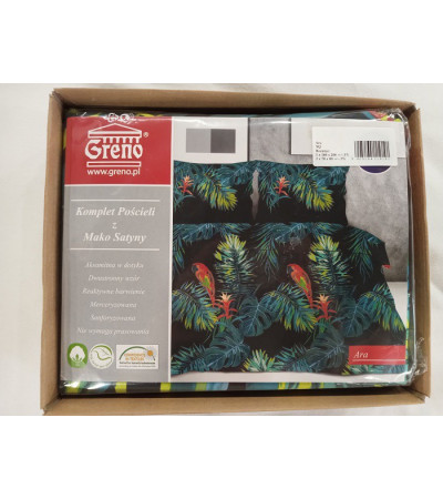 Pościel bawełniana satynowa Ara Jungle Greno 160x200 – OUTLET