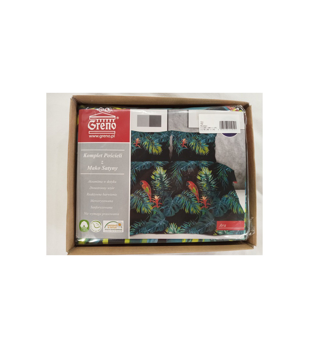 Pościel bawełniana satynowa Ara Jungle Greno 160x200 – OUTLET