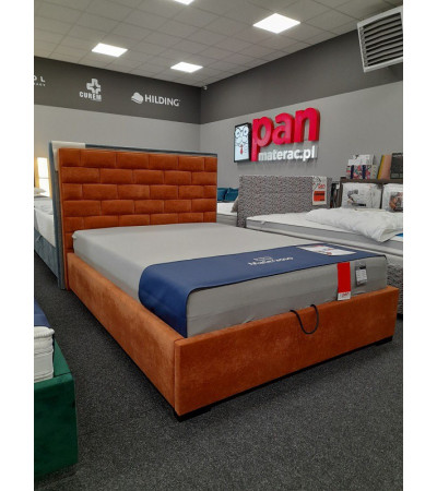 Łóżko BONARDA 1600 PAN MATERAC 140x200 tapicerowane - OUTLET