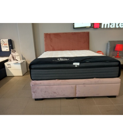 Rama kontynentalna z panelem BED DESIGN 160x200 tapicerowana - OUTLET